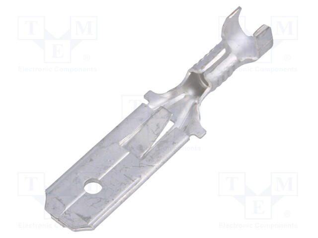 Terminal: flat; 6.3mm; 0.8mm; male; 0.8÷1.4mm2; crimped; for cable