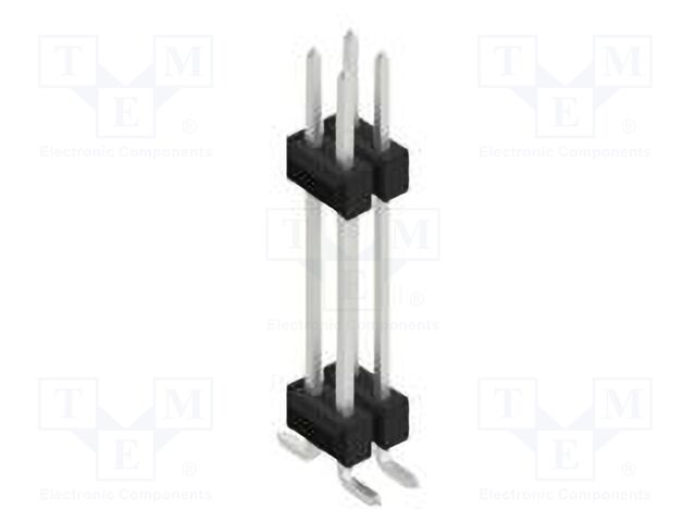 Connector: pin strips; pin header; male; PIN: 4; 2.54mm; SMT; 2x2