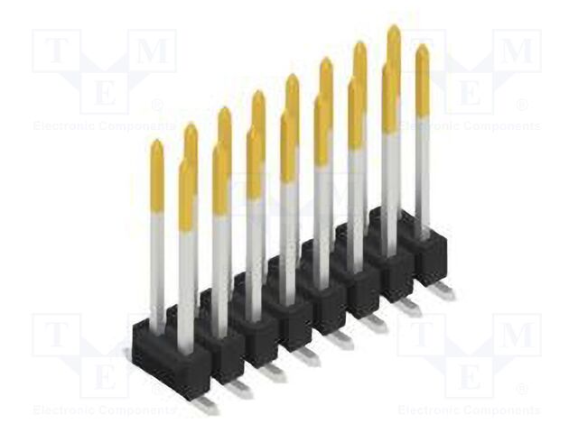 Connector: pin strips; pin header; male; PIN: 16; 2.54mm; SMT; 2x8