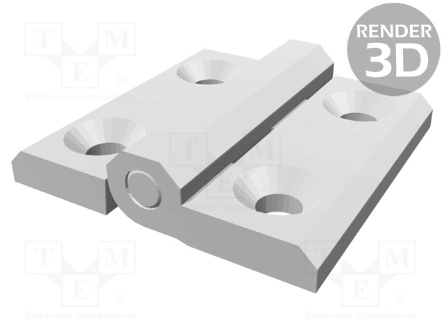 Hinge; Width: 50mm; technopolymer (PA); white; H: 50mm