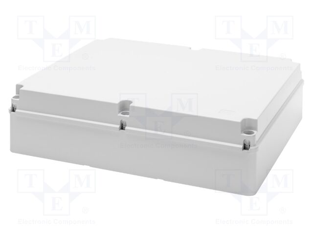 Enclosure: junction box; wall mount; plastic; grey