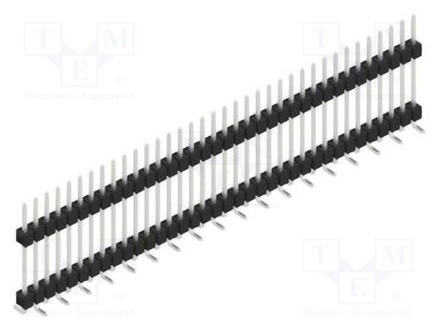 Connector: pin strips; pin header; male; PIN: 36; 2.54mm; SMT; 1x36