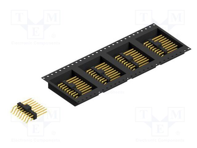 Connector: pin strips; pin header; male; PIN: 16; 2.54mm; SMT; 2x8