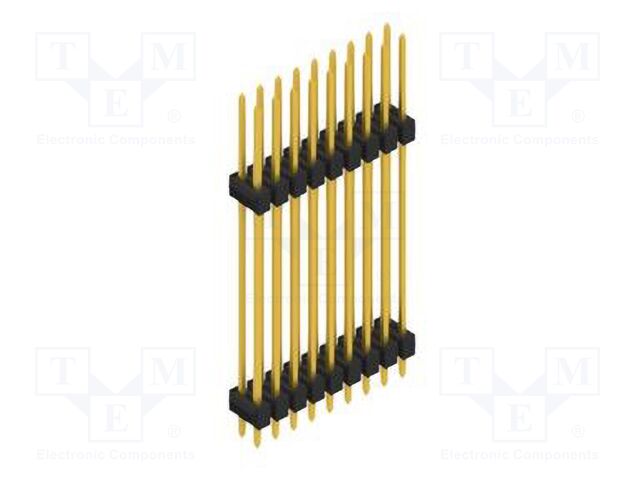 Connector: pin strips; pin header; male; PIN: 18; 2.54mm; THT; 2x9