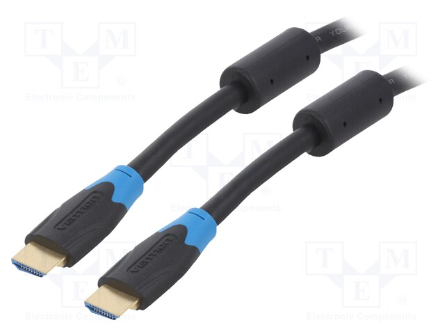 Cable; HDMI 2.0; HDMI plug,both sides; PVC; 15m; black; 26AWG