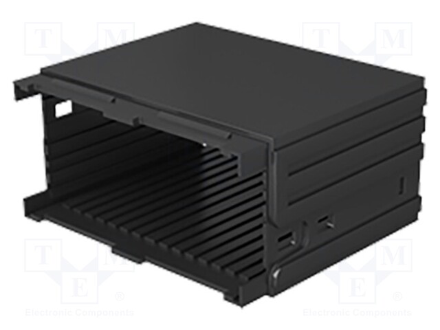 Enclosure: enclosure base; X: 48mm; Y: 96mm; Z: 100mm; PPO; black