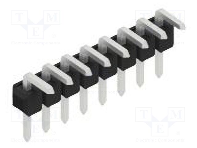 Connector: pin strips; pin header; male; PIN: 8; 2.54mm; THT; 1x8