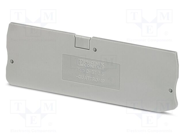 End piece; L: 29.1mm; W: 2.2mm; H: 89.5mm; Body: grey