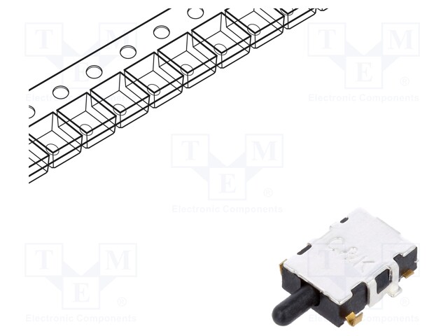Switch: detecting; Pos: 2; SPST-NO; 0.1A/12VDC; Leads: for PCB