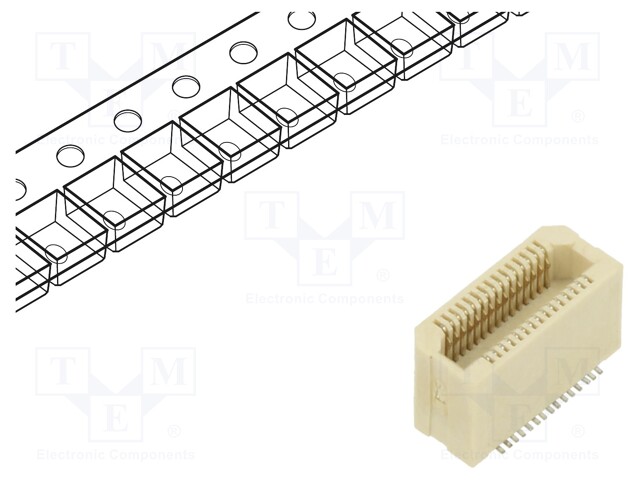 Connector: PCB to PCB; female; PIN: 30; 0.5mm; Archer .5; SMT