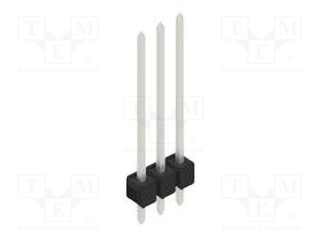 Connector: pin strips; pin header; male; PIN: 3; 2.54mm; THT; 1x3