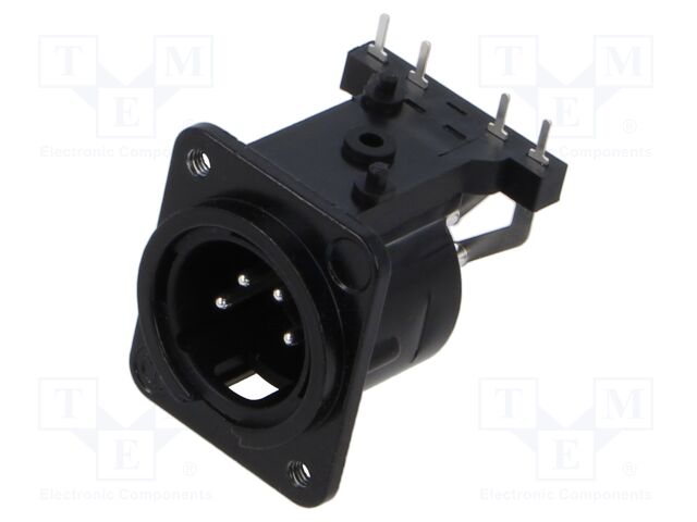 CHASS. CON. MALE 4POLE BAG W/M3