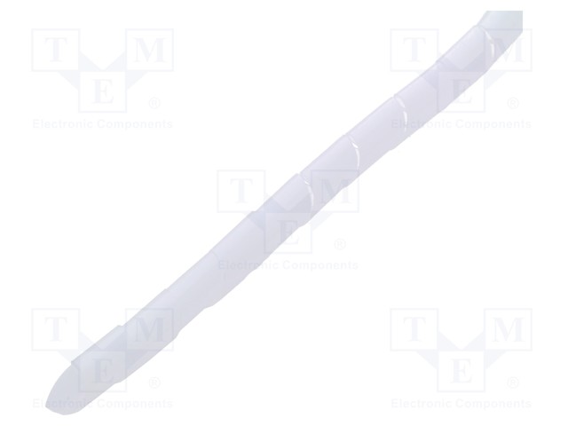 Spiral wrapping; ØBundle : 14mm; white; L: 10m; Features: flexible