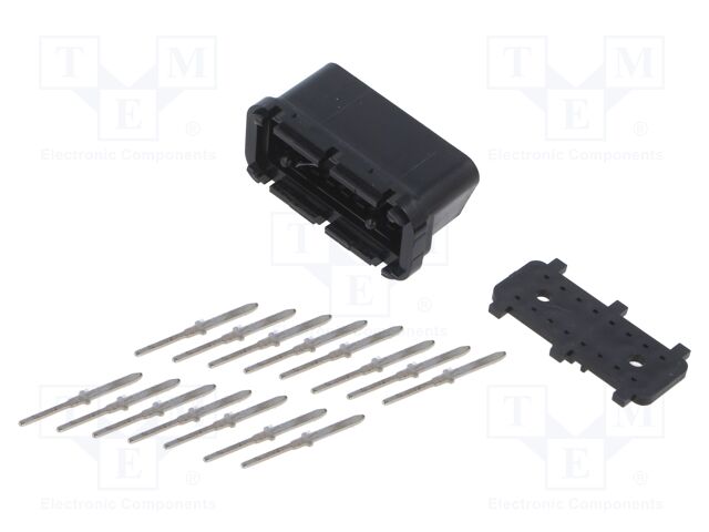 Diagnostic connector OBD II; Body: black; male; 24VDC