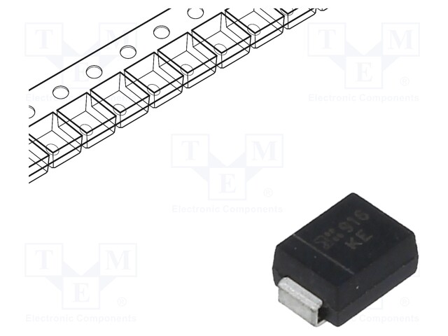 Diode: transil; 600W; 6.4÷7.23V; 65.2A; unidirectional; SMB