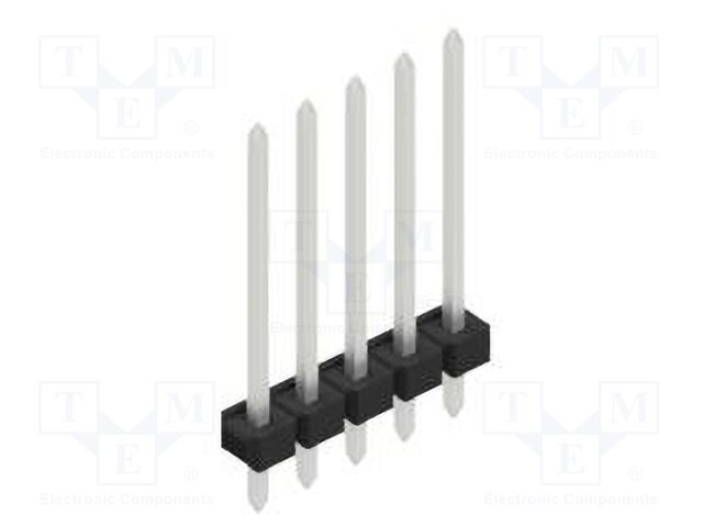 Connector: pin strips; pin header; male; PIN: 5; 2.54mm; THT; 1x5