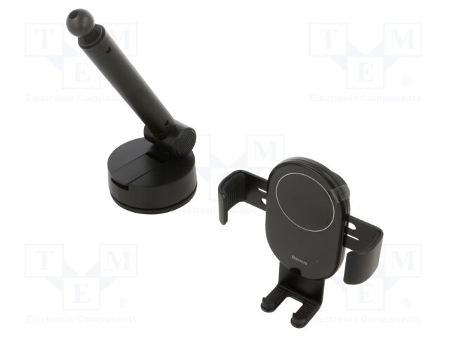 Car holder; black; for dashboard; snapped-in