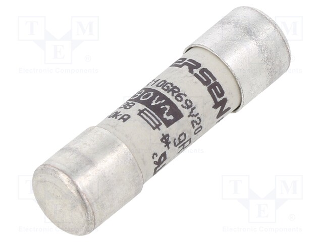 Fuse: fuse; gR,ultra rapid; 20A; 690VAC; 10x38mm