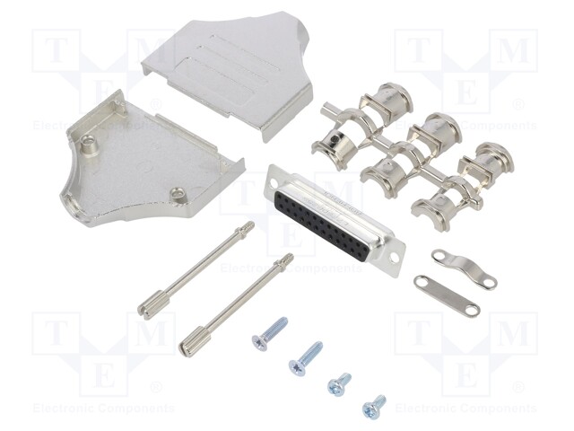 D-Sub; PIN: 25; female; shielded; straight; soldering; for cable