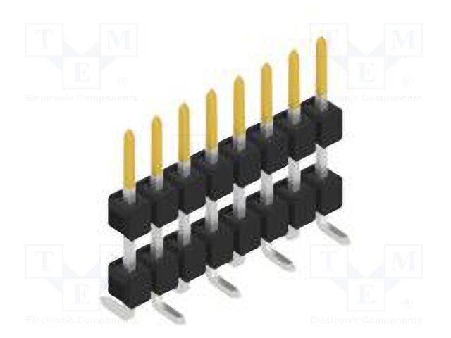 Connector: pin strips; pin header; male; PIN: 8; 2.54mm; SMT; 1x8