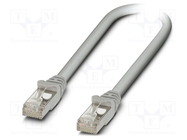 Patch cord; S/UTP; 5; stranded; Cu; LSZH; grey; 1m; 26AWG; Cores: 4