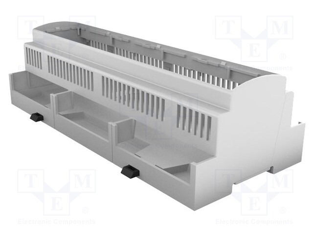 Enclosure: for DIN rail mounting; Y: 91mm; X: 213mm; Z: 62mm; grey
