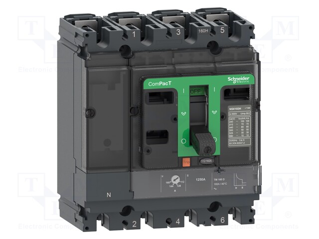 Power breaker; Inom: 16A; IP40; -25÷70°C; Short circuit cap: 70kA