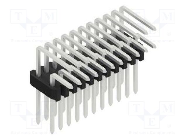 Connector: pin strips; pin header; male; PIN: 22; 1.27mm; THT; 2x11