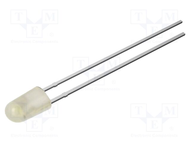 LED; white cold; oval; 3.9x3.2mm; 3000mcd; Front: convex; 2.9VDC