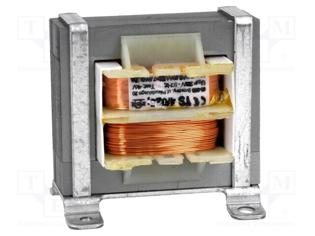 Transformer: mains; 4VA; 230VAC; 7.5V; 7.5V; 0.26A; 0.26A; IP00