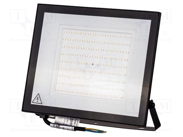 Lamp: LED flood light; 100W; 230VAC; white cold; 110°; 6500K; IP65