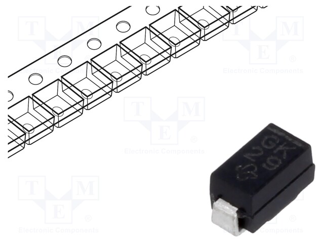Diode: rectifying; SMD; 800V; 1A; Package: reel,tape; DO214BA