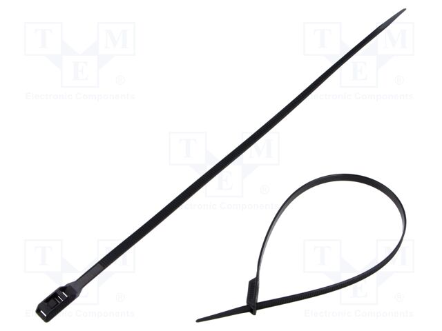 Cable tie; with low profile head; L: 400mm; W: 7.6mm; polyamide