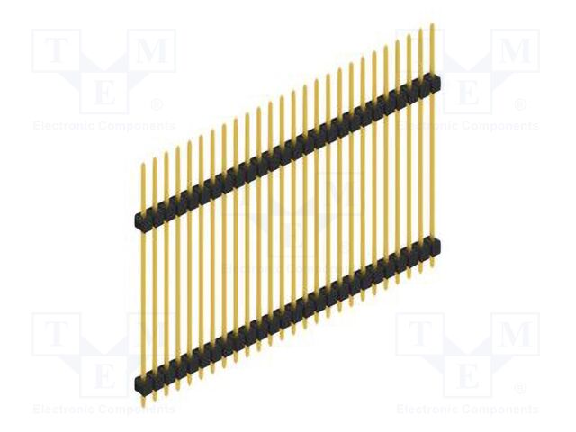 Connector: pin strips; pin header; male; PIN: 26; 2.54mm; THT; 1x26