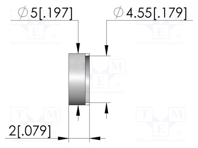 Sleeve for test probe; brass; DS-810; Features: magnetic; L: 2mm