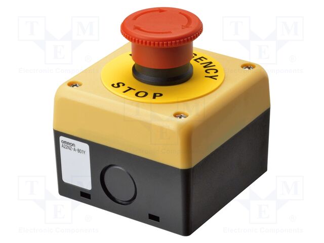 Switch: emergency stop; 22mm; none; 40mm
