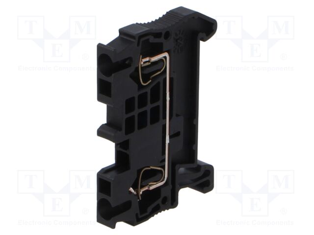 Splice terminal: rail; 0.08÷2.5mm2; ways: 1; terminals: 2; black
