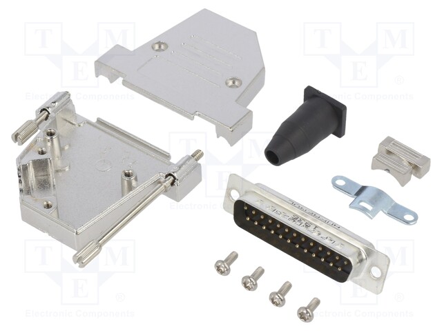 D-Sub; PIN: 25; male; shielded,with strain relief; angled 45°