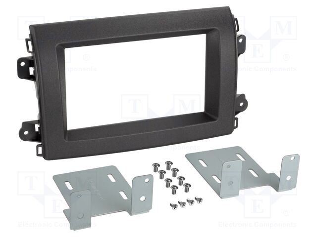 Radio frame; Citroën,Fiat,Opel,Peugeot,Toyota; 2 DIN; black