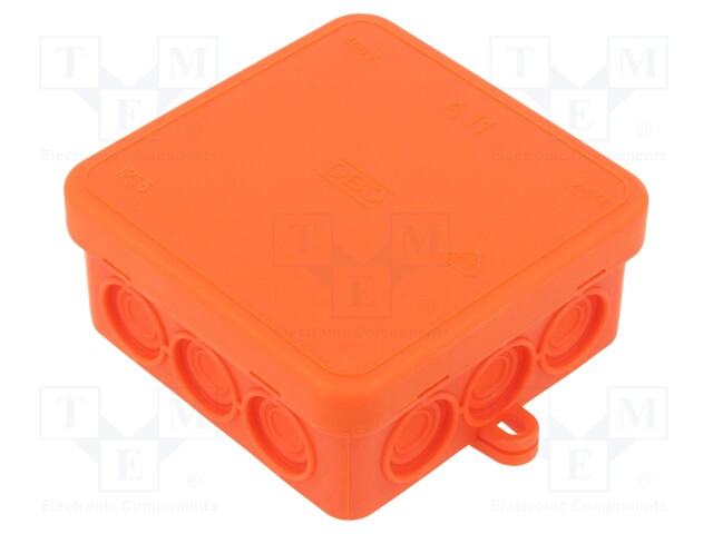 Enclosure: junction box; X: 85mm; Y: 85mm; Z: 40mm; polyetylene; IP55