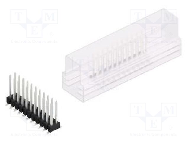 Connector: pin strips; pin header; male; PIN: 22; 2.54mm; SMT; 2x11