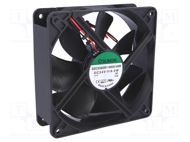 Fan: DC; axial; 24VDC; 120x120x38mm; 234.4m3/h; 48dBA; ball bearing