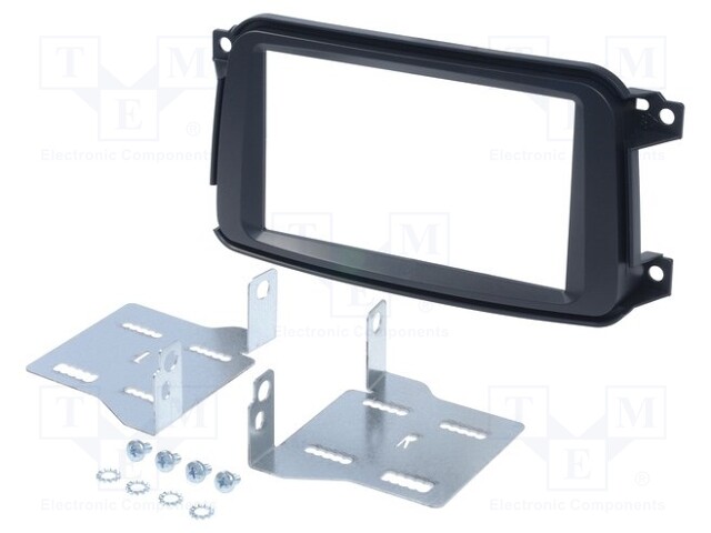 Radio mounting frame; Smart; 2 DIN; black
