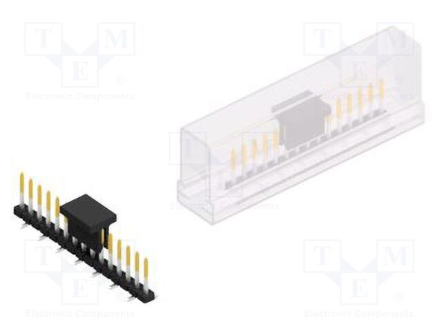 Connector: pin strips; pin header; male; PIN: 15; 2mm; SMT; 1x15