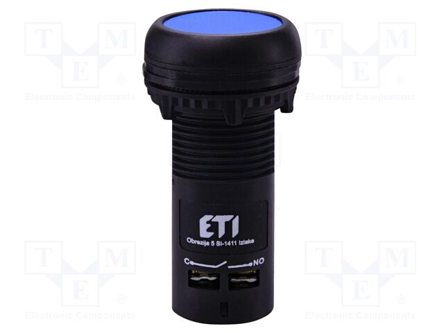 Switch: push-button; 22mm; NC + NO; blue; IP65; flat; E; Pos: 2