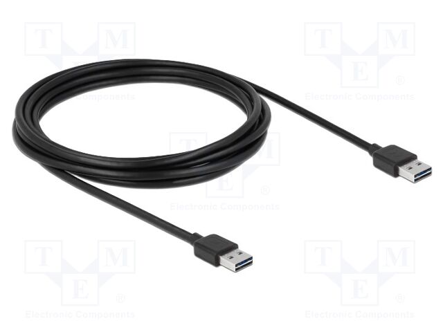 Cable; USB 2.0; USB A plug double sided,both sides; gold-plated