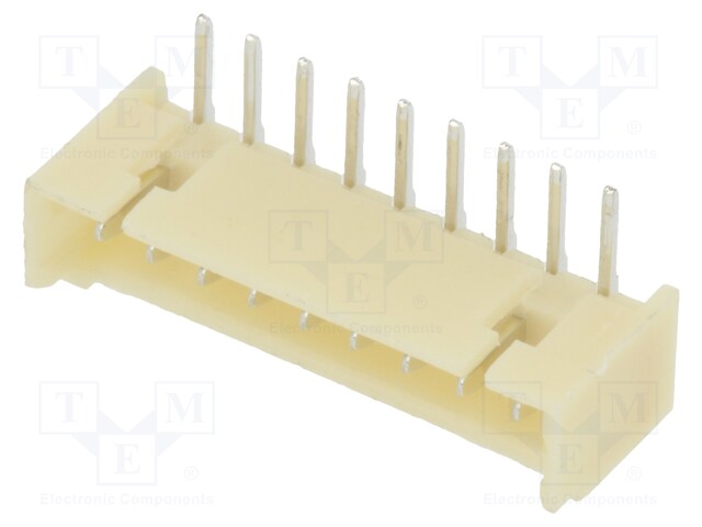 Socket; wire-board; male; 1.25mm; PIN: 9; THT; 250V; 1A; tinned