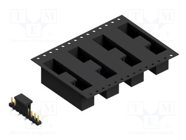 Connector: pin strips; pin header; male; PIN: 9; 2.54mm; SMT; 1x9