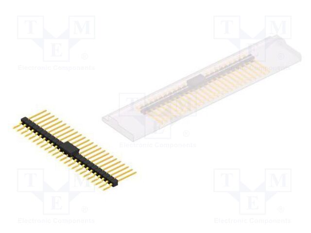 Connector: pin strips; pin header; male; PIN: 24; 2.54mm; SMT; 1x24