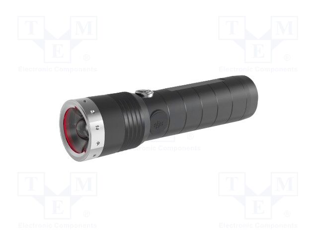 Torch: LED; 192h; 10lm,200lm,1000lm; black; IP54; 6000-8000K